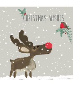 reindeer and robin christmas