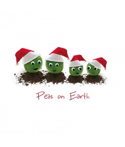 Charity Christmas Card - Peas on Earth